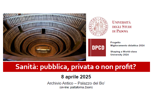 Collegamento a 8 aprile 2025 - SANITÀ: PUBBLICA, PRIVATA O NON PROFIT?