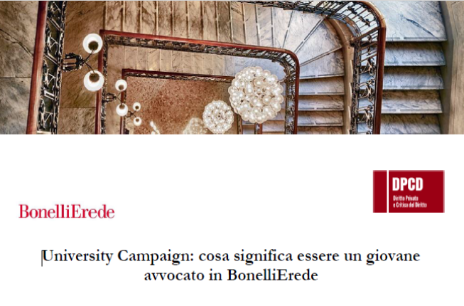 Collegamento a 21 ottobre 2025 - UNIVERSITY CAMPAIGN: COSA SIGNIFICA ESSERE UN GIOVANE AVVOCATO IN BONELLIEREDE