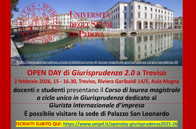 Collegamento a 2 febbraio 2026 - OPEN DAY di Giurisprudenza 2.0 a Treviso